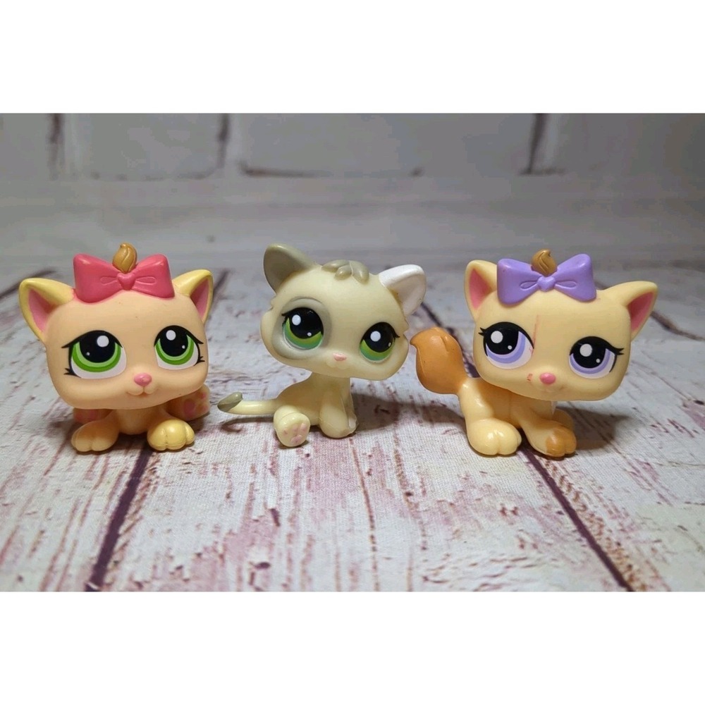 Hasbro Littlest Pet Shop 3 Kittens #1336, 1337, 1079‎